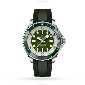 Breitling Superocean Automatic 44mm - Green Dial - Stainless Steel & Rubber Strap