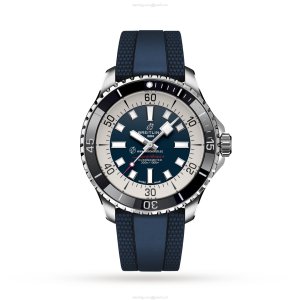 Breitling Superocean Automatic 44mm Blue Dial - Stainless Steel Rubber Strap