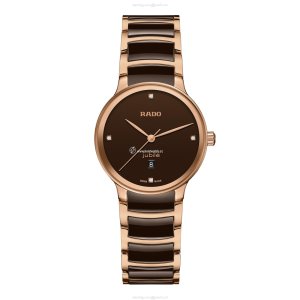 Rado Centrix R30024712 | Brown Dial | Stainless Steel & Rose Gold | Quartz