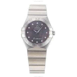 Omega Constellation 27mm Ladies Watch - Stainless Steel Quartz Mother of Pearl Dial