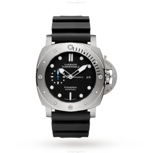 Panerai Submersible PAM01305 Automatic Watch - 47mm Stainless Steel Black Dial