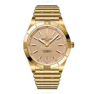 Breitling Chronomat 36mm Automatic - 18ct Yellow Gold Champagne Dial