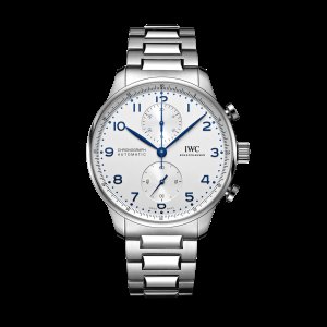 IWC Portugieser IW371617 Automatic Chronograph - 41mm Stainless Steel - White Dial