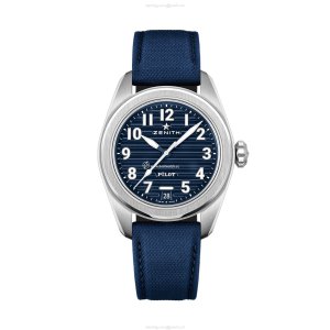 Zenith Pilot Automatic 40mm Blue Dial Stainless Steel Watch | 100m Water Resistant