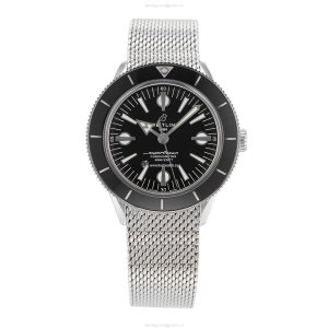 Breitling Superocean Heritage 57 Automatic Watch - 42mm Stainless Steel Black Dial