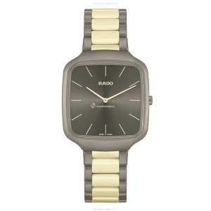 Rado True Square Ceramic Titanium Quartz Grey Watch | 37mm Unisex