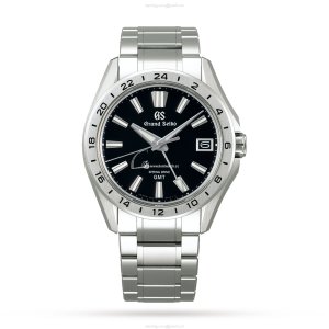Grand Seiko Evolution 9 SBGE283 Titanium Automatic GMT Watch - 41mm Black Dial