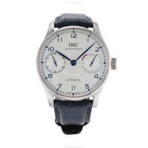 IWC Portugieser IW500705 Automatic Watch - 42mm Stainless Steel - Silver Dial