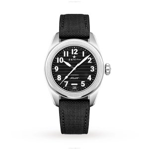 Zenith Pilot 40mm Automatic Black Dial Stainless Steel Replica Watch