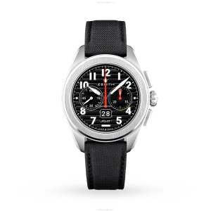 Zenith Pilot Automatic Black Dial Stainless Steel Watch - 42.5mm