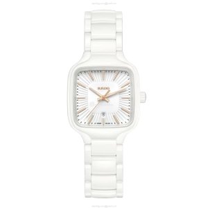 Rado True Square Ceramic Automatic White Watch - 29mm | R27072012