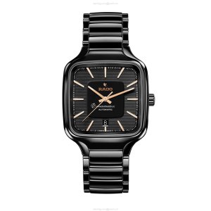 Rado True Square R27078162 Ceramic & Titanium Automatic Black Watch