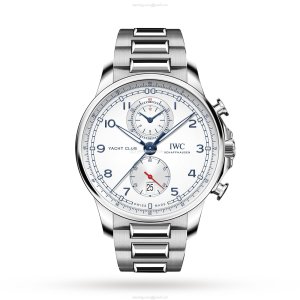 IWC Portugieser IW390702 Automatic Chronograph - 44.5mm Stainless Steel Silver Dial