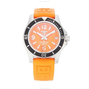 Breitling Superocean 36mm Automatic Orange Dial - Stainless Steel & Rubber