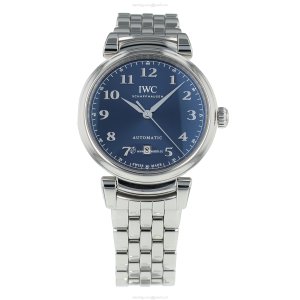 Pre-Owned IWC Da Vinci Automatic Watch - 40mm Blue Dial | Stainless Steel
