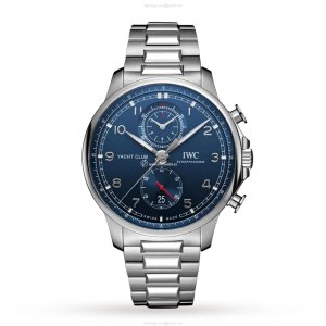 IWC Portugieser IW390701 Automatic Chronograph - 44.5mm Blue Dial - Stainless Steel