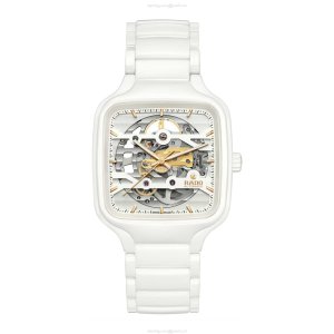 Rado True Square R27126012 | Ceramic Titanium Automatic Watch | 38mm White Dial