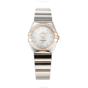 Omega Constellation 24mm Ladies Watch - Stainless Steel Rose Gold - Quartz