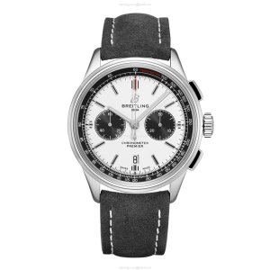 Breitling Premier Automatic Silver Watch - 42mm Stainless Steel