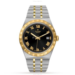 Tudor Royal M28503-0006 Automatic Watch - 38mm Steel & Gold - Black Dial