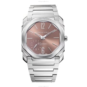 BVLGARI Octo Finissimo 103856 Automatic Watch - 40mm Stainless Steel - Pink Dial