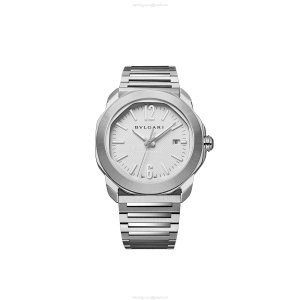 Bvlgari Octo Roma 103738 Automatic Watch - 41mm Aluminium Case - White Dial