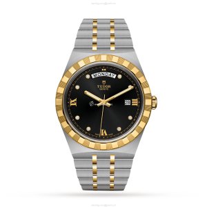 Tudor Royal M28603-0005 Automatic Watch - 41mm Black Dial - Steel & Gold