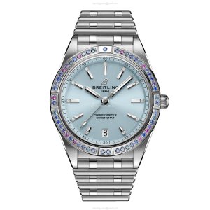 Breitling Chronomat 36mm Automatic Blue Dial - Stainless Steel & White Gold