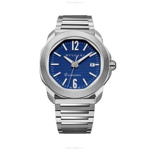 Bvlgari Octo Roma 103739 Automatic Watch - 41mm Blue Dial | Stainless Steel