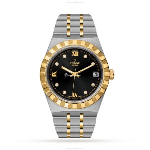 Tudor Royal M28403-0005 Automatic Watch | 34mm Black Dial | Steel & Gold