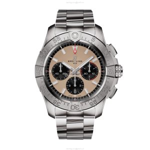 Breitling Avenger Automatic Watch - 44mm Stainless Steel - Beige Dial