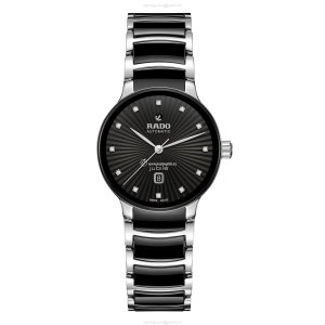 Rado Centrix Automatic Watch - Black Dial & Diamond Dots | 30.5mm