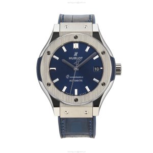 Hublot Classic Fusion 38mm Titanium Automatic Blue Dial Watch | Pre-Owned