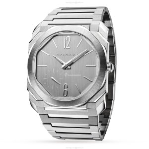 Bvlgari Octo 103464 Automatic Grey Dial Watch - 40mm Stainless Steel