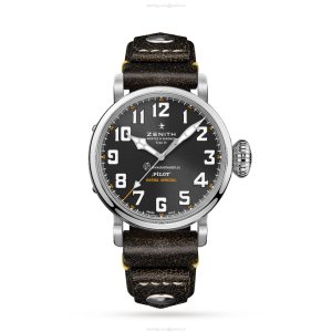 Zenith Pilot Automatic Grey Dial - 45mm Stainless Steel - Replica Watches