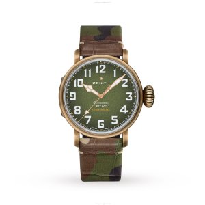Zenith Pilot Bronze 45mm Manual Winding Green Dial Replica Watch