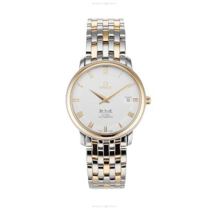 Omega De Ville 4374.31.00 Automatic Watch - Silver Dial - 36.5mm Stainless Steel & Gold