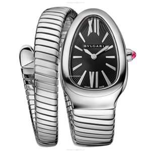 Bvlgari Serpenti 102826 Replica Watch | 35mm Stainless Steel Quartz Black Dial
