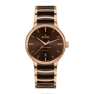 Rado Centrix R30017302 Automatic Watch - Brown Dial | 39.5mm Stainless Steel & Rose Gold