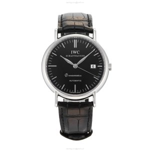 IWC Portofino IW356305 Automatic Watch - 39mm Stainless Steel - Black Dial