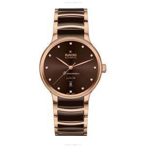 Rado Centrix Automatic Brown Watch - 39.5mm Stainless Steel & Diamonds