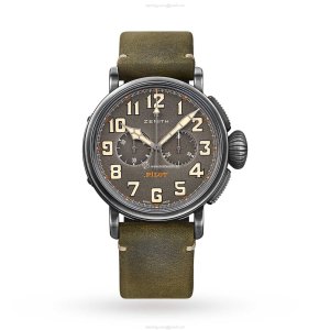 Zenith Pilot 112430406921C773 - 45mm Automatic Green Dial - Stainless Steel
