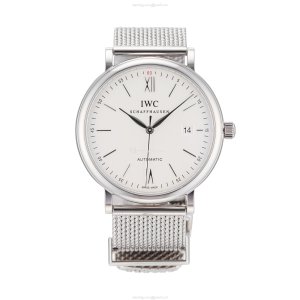 IWC Portofino IW356505 Automatic Watch - 40mm Stainless Steel - White Dial