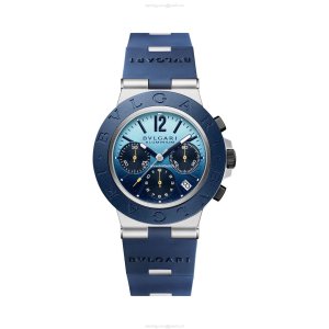 Bvlgari Aluminium Automatic Blue Watch - 40mm Chronograph | 100m Water Resistant