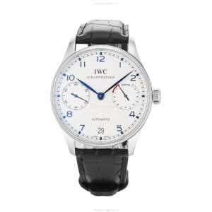 IWC Portugieser IW500107 Automatic Watch - 42mm Stainless Steel - Silver Dial