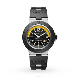 Bvlgari Aluminium Automatic Black Watch - 40mm Arabic Dial - 100M Water Resistant