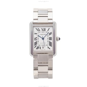 Cartier Tank W5200028 Automatic Silver Dial - 41mm Stainless Steel Watch