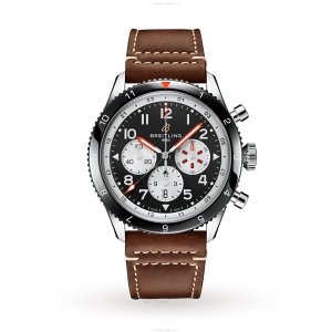 Breitling Aviator 8 Automatic Black Dial - 46mm Stainless Steel Leather Strap