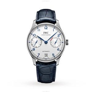 IWC Portugieser IW500705 Automatic Watch - 42.5mm Stainless Steel - White Dial