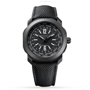 Bvlgari Octo 103486 Automatic Watch - 41mm Stainless Steel & Black Rubber